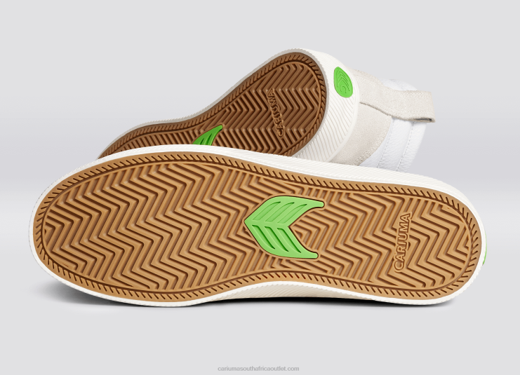 Men Cariuma White Premium Leather/Black DFFFT148