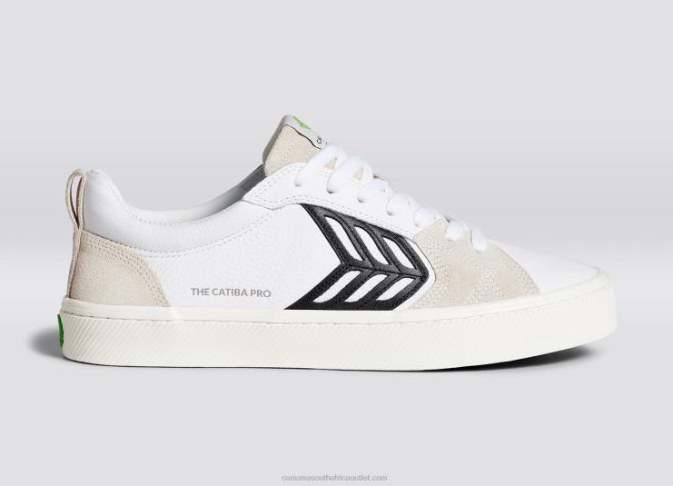 Men Cariuma White Premium Leather/Black DFFFT142