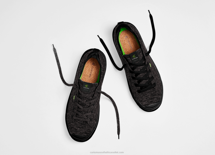 Men Cariuma Stone Black Knit DFFFT182