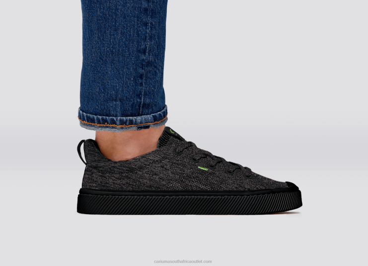 Men Cariuma Stone Black Knit DFFFT182