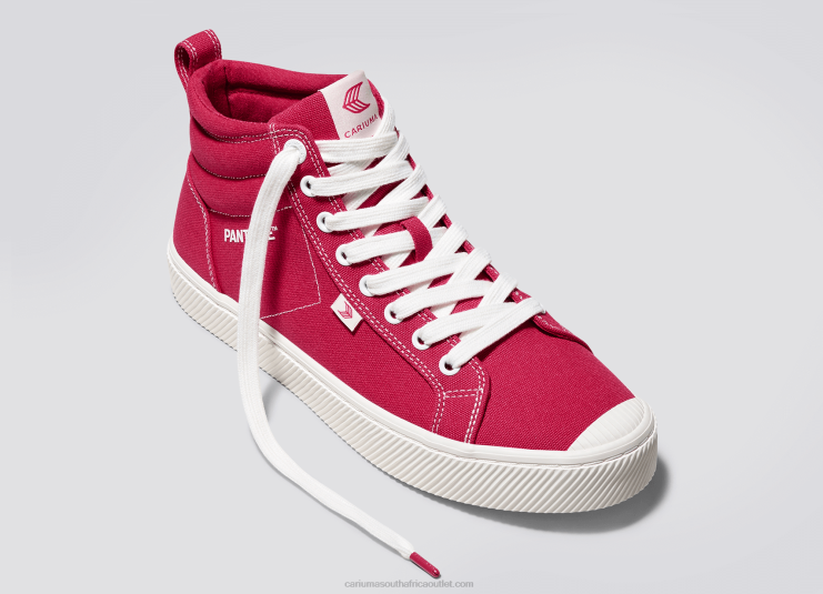 Men Cariuma Pantone Viva Magenta/Off-White Canvas DFFFT63