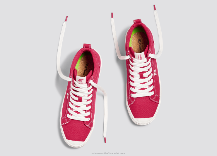 Men Cariuma Pantone Viva Magenta/Off-White Canvas DFFFT63