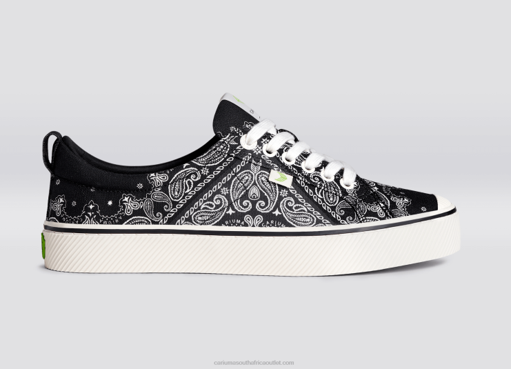 Men Cariuma Black Bandana Canvas DFFFT13