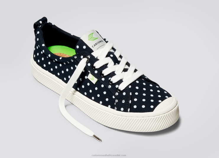 Men Cariuma Black Polka Dots Canvas DFFFT50