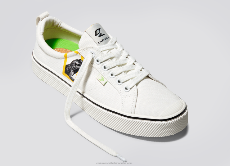 Men Cariuma National Geographic Gecko Off-White Canvas DFFFT85
