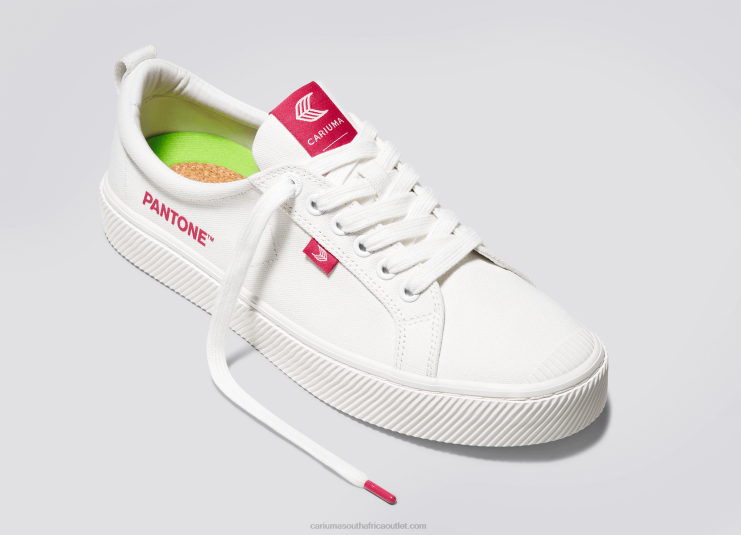 Men Cariuma Pantone Off-White/Viva Magenta Canvas DFFFT39