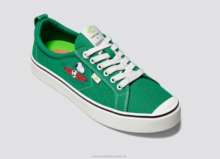 Men Cariuma Peanuts Surf Green Canvas DFFFT84