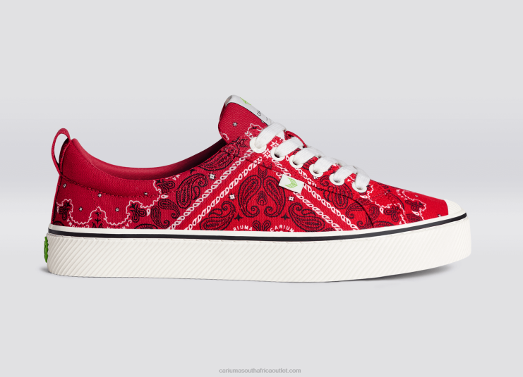 Men Cariuma Red Bandana Canvas DFFFT14