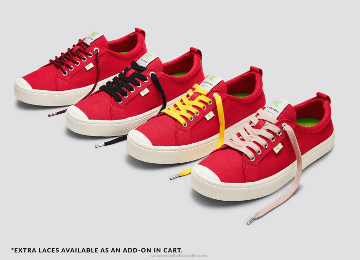 Men Cariuma Red Canvas DFFFT22