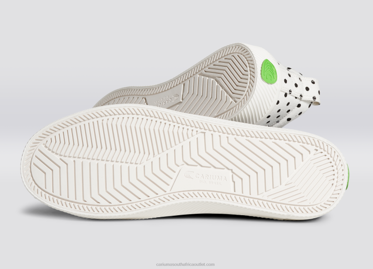 Men Cariuma White Polka Dots Canvas DFFFT51