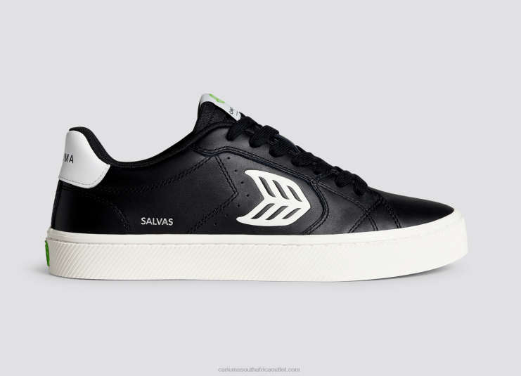Men Cariuma Black LWG Leather/Off-White DFFFT98