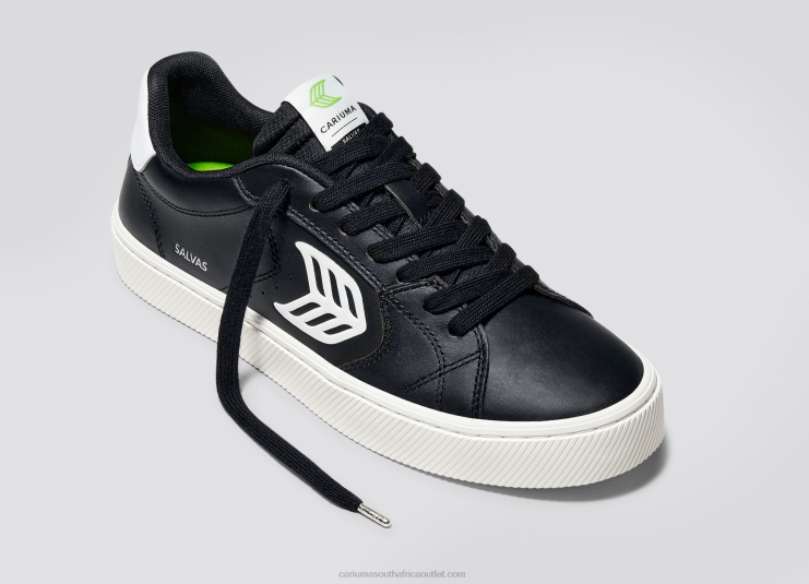 Men Cariuma Black LWG Leather/Off-White DFFFT98
