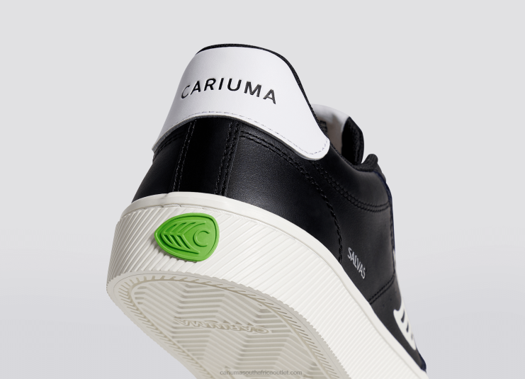 Men Cariuma Black LWG Leather/Off-White DFFFT98