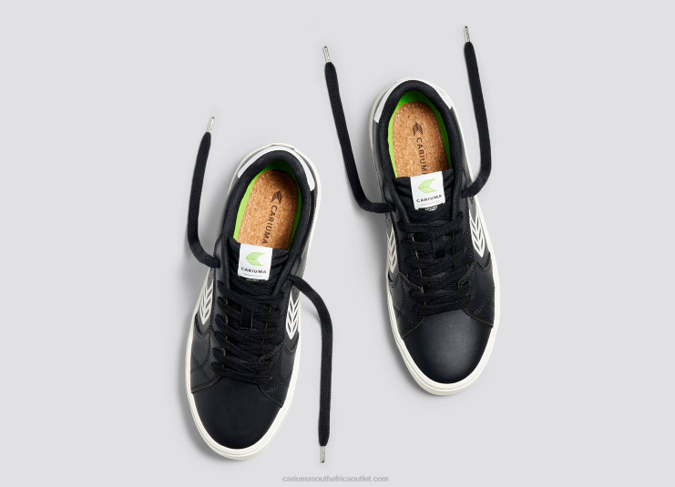 Men Cariuma Black LWG Leather/Off-White DFFFT98