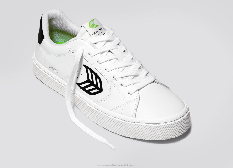 Men Cariuma White LWG Leather/Black DFFFT97
