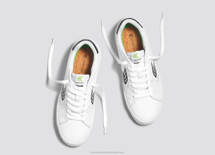 Men Cariuma White LWG Leather/Black DFFFT97
