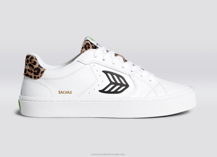 Men Cariuma White LWG Leather/Leopard DFFFT100