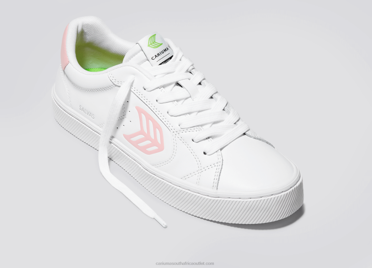 Men Cariuma White LWG Leather/Rose DFFFT103