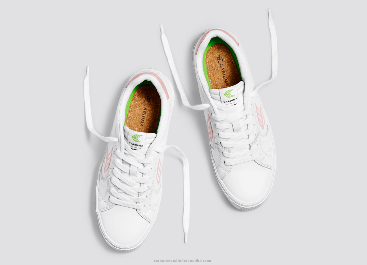 Men Cariuma White LWG Leather/Rose DFFFT103