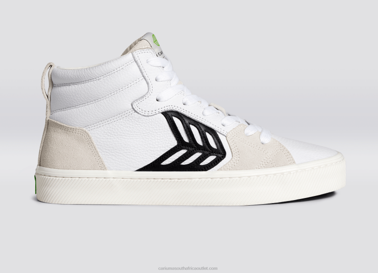 Women Cariuma White Premium Leather/Black DFFFT365