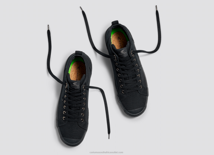 Women Cariuma All Black Canvas DFFFT274