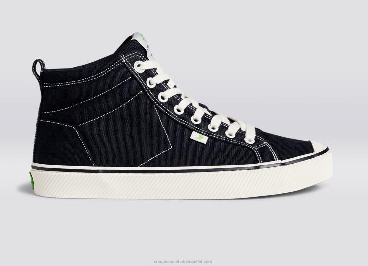 Women Cariuma Black Contrast Stripe Canvas DFFFT273