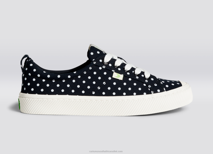 Women Cariuma Black Polka Dots Canvas DFFFT225