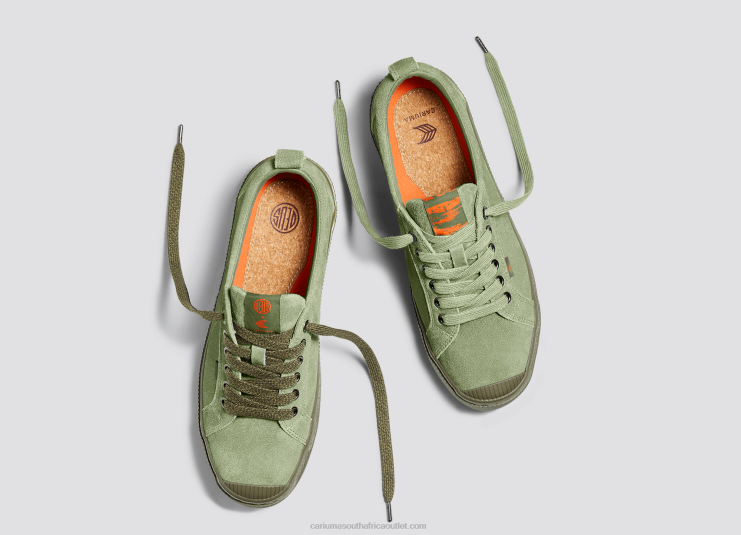 Women Cariuma Deus Ex Machina Oil Green Suede DFFFT244
