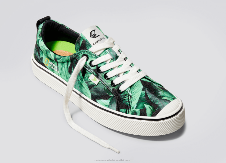 Women Cariuma National Geographic Peace Lily Green Canvas DFFFT245