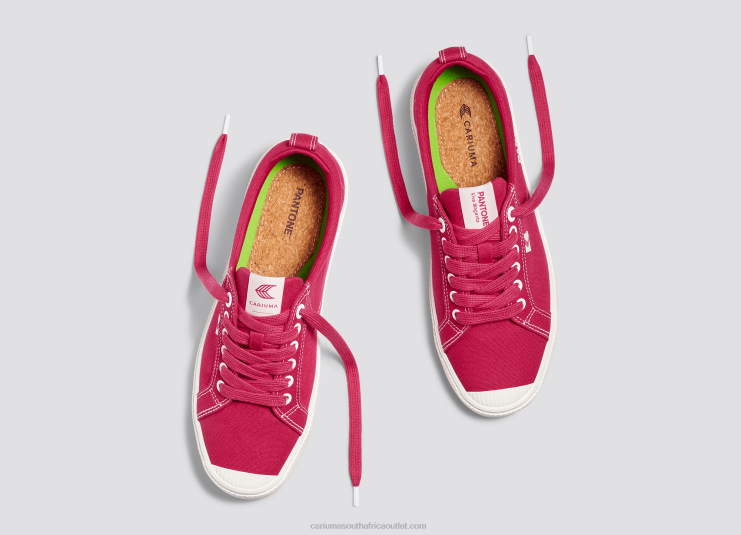 Women Cariuma Pantone Viva Magenta/Off-White Canvas DFFFT251