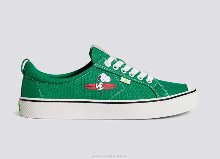Women Cariuma Peanuts Surf Green Canvas DFFFT301