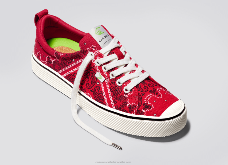 Women Cariuma Red Bandana Canvas DFFFT236
