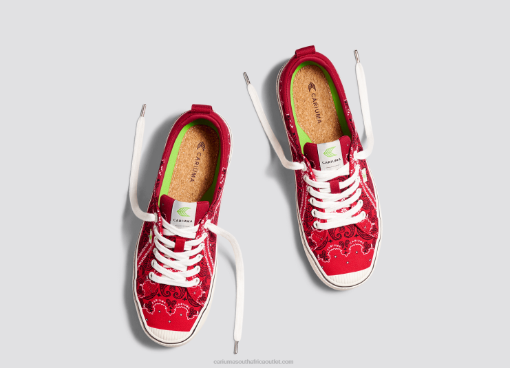 Women Cariuma Red Bandana Canvas DFFFT236