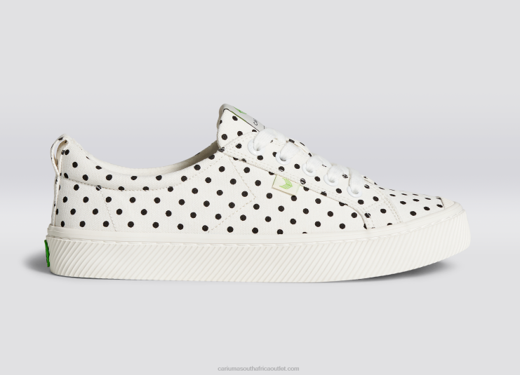 Women Cariuma White Polka Dots Canvas DFFFT265