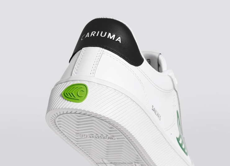 Women Cariuma White LWG Leather/Green DFFFT320