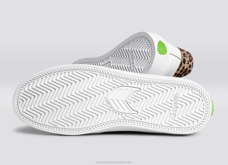 Women Cariuma White LWG Leather/Leopard DFFFT317